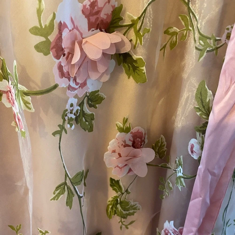 Lulu's Pink Spaghetti Strap Sundress for Weddings - Picture 3 of 4